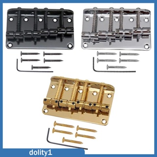 [Dolity1] 80mm 4 Strings Bass Bridge Tailpiece Adjustable with Screws for Bass
