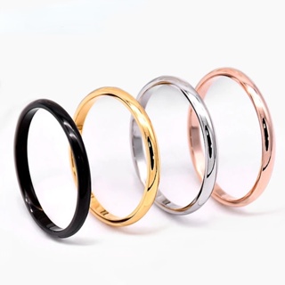แหวนเหล็กไทเทเนียม สไตล์เรียบง่าย สำหรับผู้ชาย และผู้หญิง