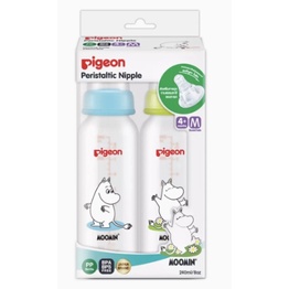 pigeon-พีเจ้น-ขวดนม-rpp-ลายมูมิน-จุกมินิ-m-8oz-240ml-แพ็ค-2-ขวด