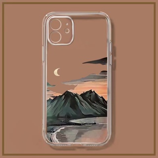 เคสโทรศัพท์มือถือ แบบใส ลายภูเขา สําหรับ iphone 14promax 13 12pro 11 xsmax 7 8plus 6s