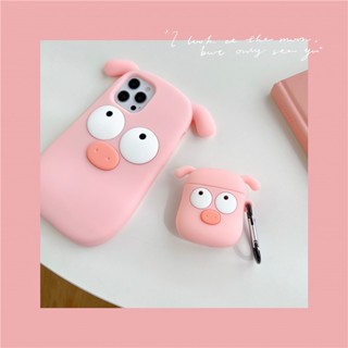 3D การ์ตูน คดี For Apple IPhone 14 13 12 11 Pro Max SE 2020 XR X XS XSMax iPhone6 iPhone6s iPhone7 iPhone8 iPhone14 Plus เคสมือถือ Cute Cartoon Cover little pig Soft Silicone Case