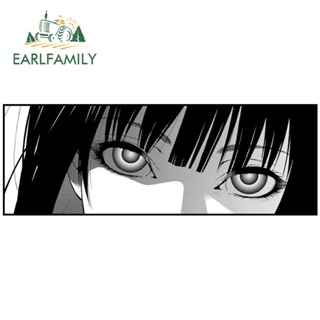 Earlfamily สติกเกอร์ไวนิล ลายกราฟฟิตี้ Kakegurui กันน้ํา 13 ซม. x 4.6 ซม. สําหรับติดตกแต่งรถยนต์