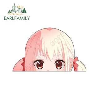 Earlfamily สติกเกอร์ไวนิล Lycoris Recoil ป้องกันรอยขีดข่วน ขนาด 13 ซม. x 8.4 ซม. สําหรับติดตกแต่งกระจกรถยนต์