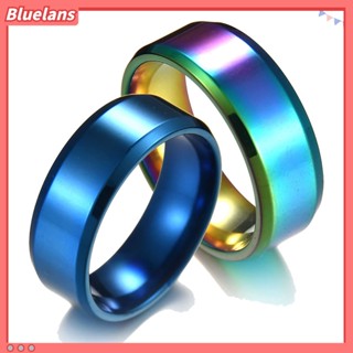 สินค้า 【 Bluelans 】 แหวนนิ้วมือแฟชั่นคู่รักสแตนเลส