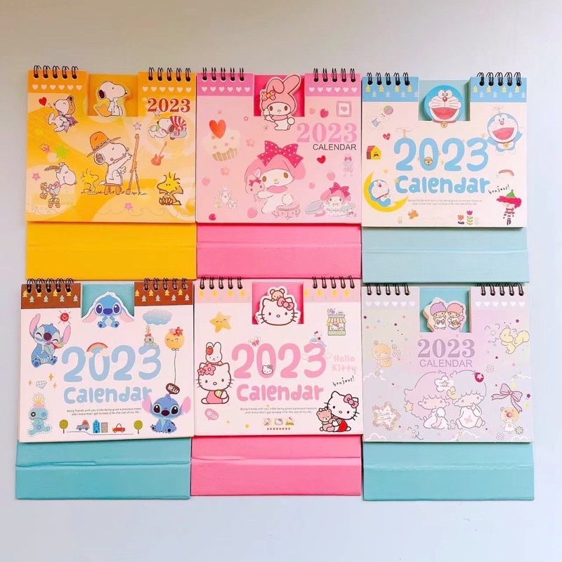 ปฏิทินตั้งโต๊ะ-2023-ปฏิทิน2566-calendar2023-ลายการ์ตูนน่ารักๆ-ปฏิทินคิตตี้-ปฏิทิน2023-พร้อมส่ง