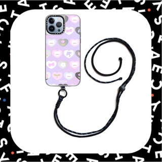Casetify เคสโทรศัพท์มือถือ ซิลิโคน ลายหัวใจ โบว์ หมี พร้อมกระจก สําหรับ iPhone 11 12 13 14 Plus Pro Max