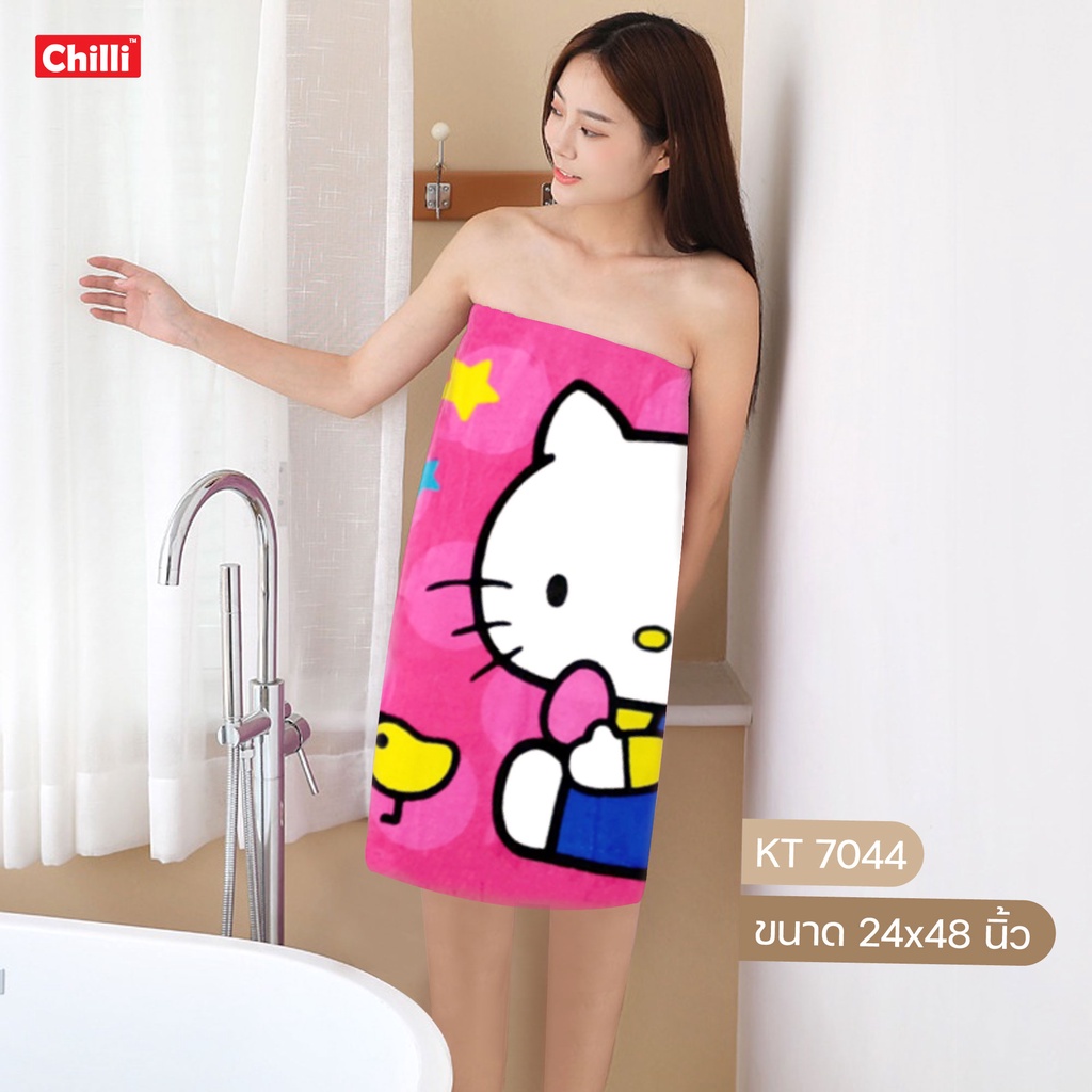 ของแท้-100-sanrio-ผ้าขนหนูลิขสิทธิ์-kitty-kt-7044-ขนาด-24x48-นิ้ว