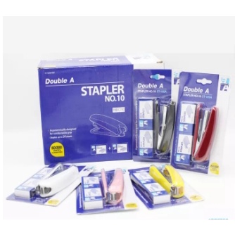 double-a-stapler-no-10-2-staples-ดั๊บเบิ๊ล-เอ-ชุดเครื่องเย็บกระดาษเบอร์-10-คละสี