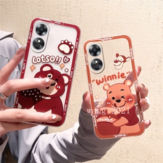 2023 New Phone Case OPPO A78 5G A17 A17k เคส Casing Winnie The Pooh Transparent Ultra Light Soft Silicone Back Cover เคสโทรศัพท