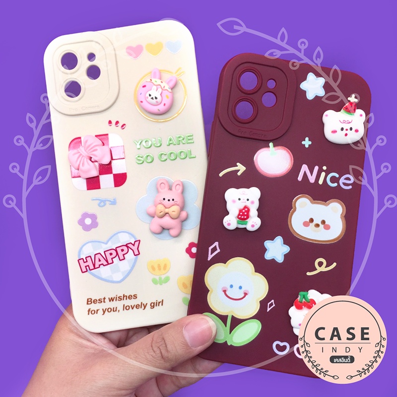 เคส-7-11-14-14-14-pro-14-pro-maxเคสมือถือนิ่ม-tpu-กันเลนส์กล้องนูนลายการ์ตูน-ติดอะไหล่หมี-กระต่ายน่ารัก