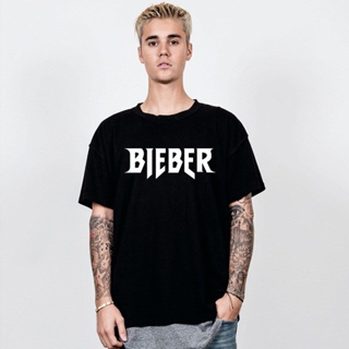 เสื้อยืดสีขาวเสื้อยืด จัสติน บีเบอร์ Justin Bieber คอนเสิร์ตจัสติน บีเบอร์ ผ้าดี Cotton100% หนานุ่มใส่สบาย