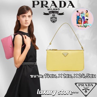 💖👜PRADA  ปราด้า  กระเป๋ามินิไนลอนและหนังซาฟเฟียโน่/กระเป๋าสตรี/กระเป๋าสะพายข้าง