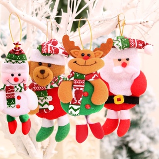 จี้ห้อยของขวัญ ต้นคริสต์มาส รูปตุ๊กตาน้อยเต้นรำ คนชรา ตุ๊กตาหมี ตุ๊กตาหิมะ