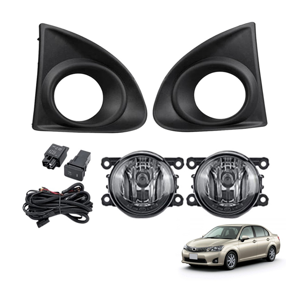 2-Piece Front Fog Lamp Cover Grille For Subaru Legacy 2010-2012 - Black ABS, Clip-On (Replaces 57731AJ19A/AJ20A)