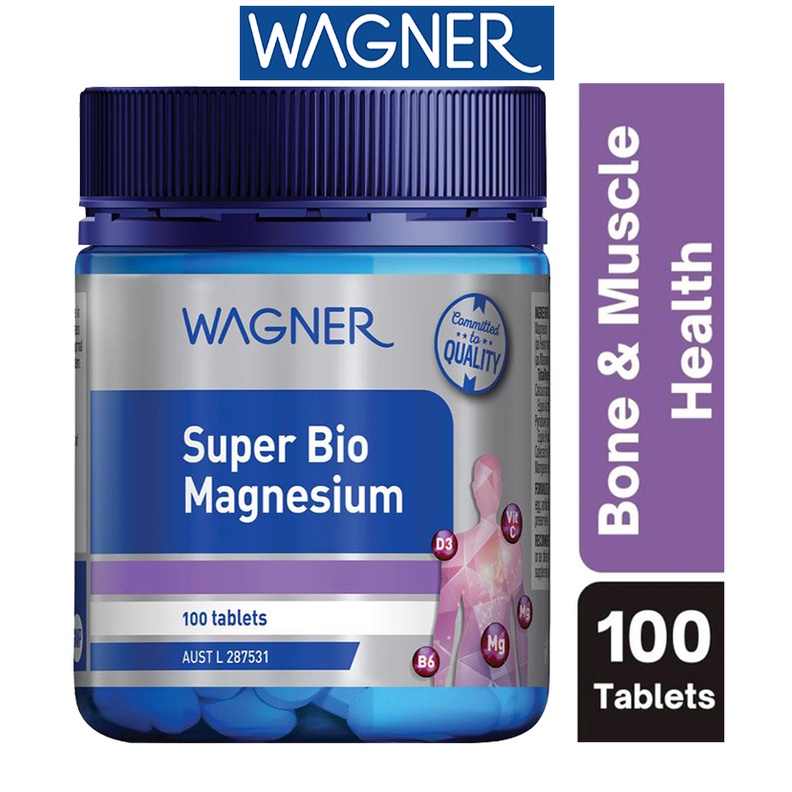 wagner-super-bio-magnesium-100-เม็ด-ไบโอแมกนีเซียม-สูตรเข้มข้นพิเศษ-เสริมการทำงานของระบบประสาท-และ-กล้ามเนื้อ