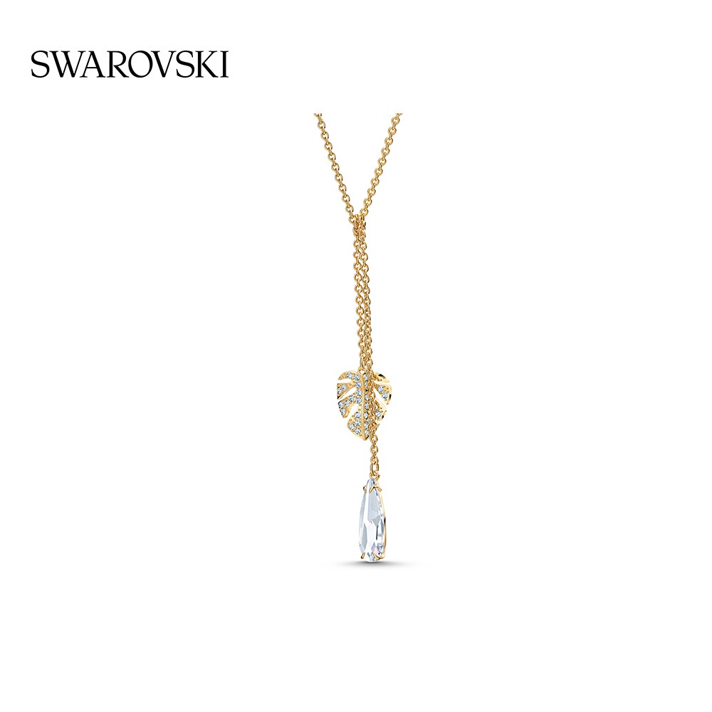 swarovski-swarovski-สร้อยคอโซ่คริสตัล-รูปใบไม้-และตัว-y-แฟชั่นฤดูร้อน-x413