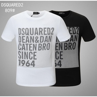 เสื้อยืด 2022 ใหม่คลาสสิก Dsquared2 เทรนด์แฟชั่นการพิมพ์ขั้นสูงแขนสั้นแขนสั้น harajuku กราฟิกเสื้อยืดผู้ชายเสื้อผ้า