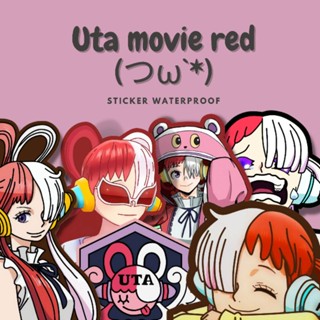 สติกเกอร์ ลายการ์ตูนอนิเมะ UTA ONE PIECE RED (กันน้ํา)