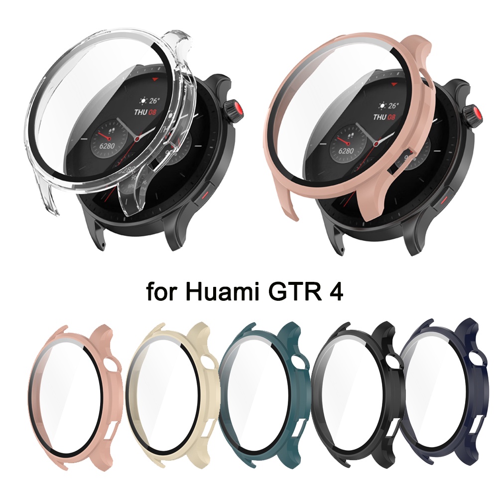 ultra-thin-hard-pc-case-tempered-glass-screen-protector-protective-cover-for-huami-amazfit-gtr-4-gtr4