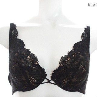 Annebra บราเสริมทรง ตะขอหลัง คอวี มีโครง เสริมฟองน้ำ Push up Mold bra V Neck รุ่น AB1-534 สีน้ำเงิน,สีดำ