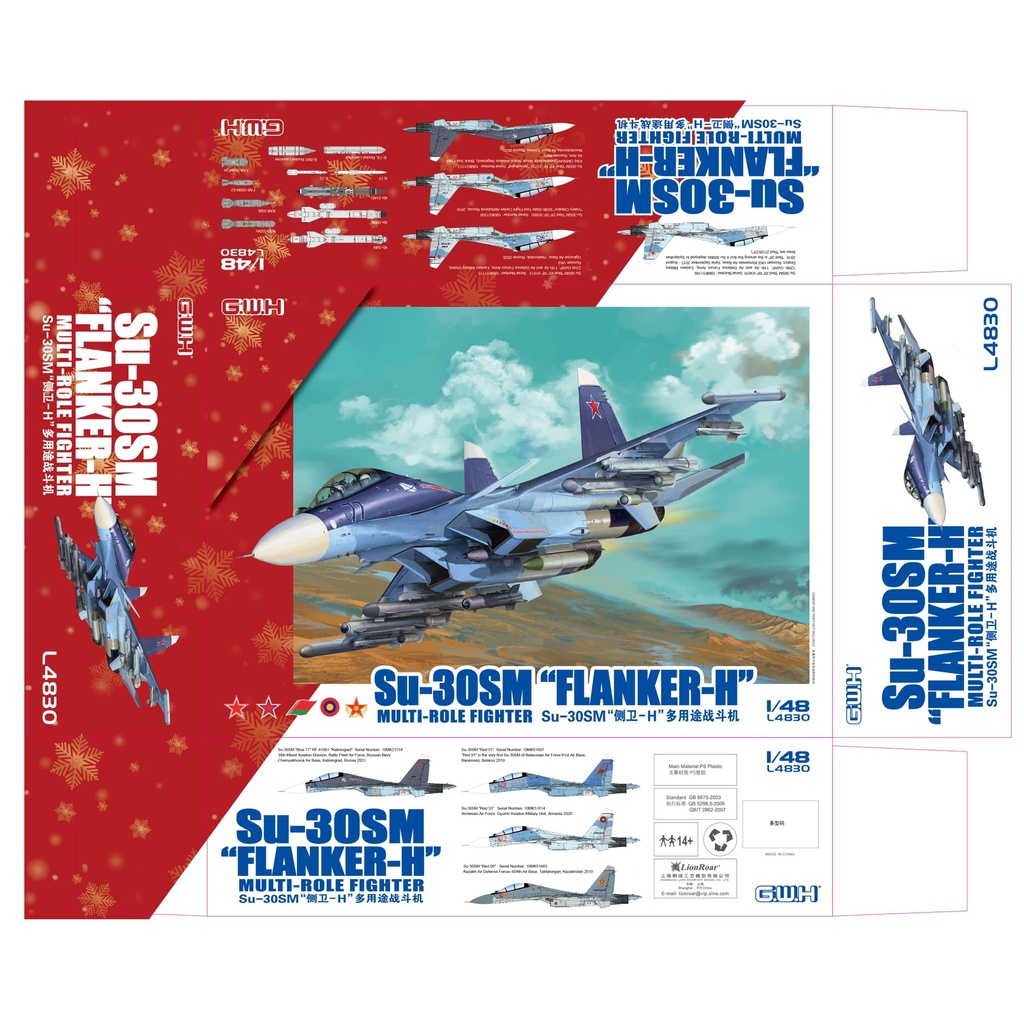 โมเดลเครื่องบิน-great-wall-hobby-ขนาด-1-48-l4830-su-30sm-flanker-h-multirole-fighter