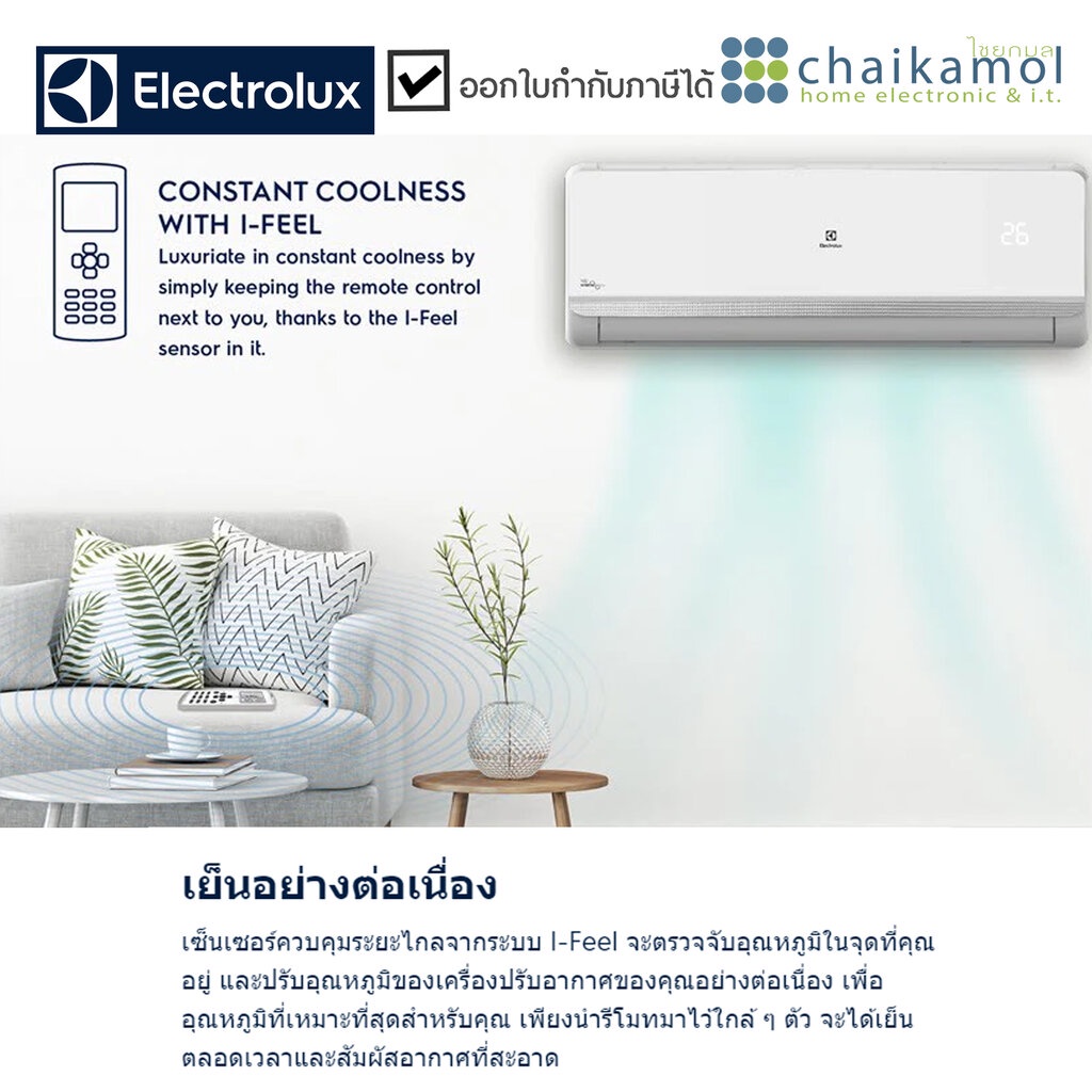 ส่งฟรี-แอร์-electrolux-esv12crs-b1-esv18crs-b1-เครื่องปรับอากาศ-อินเวอร์เตอร์-inverter-wall-type-ไม่รวมติดตั้ง