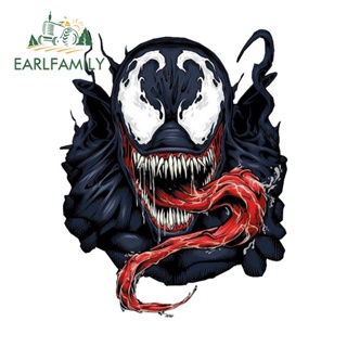Earlfamily สติกเกอร์ กันน้ํา ลายอนิเมะ Venom JDM ขนาด 13 ซม. x 10.3 ซม. สําหรับตกแต่งกันชนรถยนต์ รถจักรยานยนต์ DIY