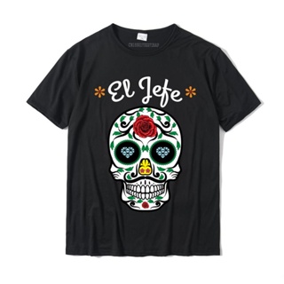 เสื้อยืดสไตล์เกาหลี Yo Soy El Jefe Dia De Los Muertos ölü erkekler için T-Shirt yaygın erkek tişörtleri serin üstleri ve