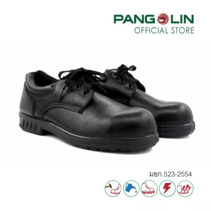 ภาพสินค้าตัวแทนจำหน่ายรายใหญ่ รองเท้าเซฟตี้ Pangolin รุ่น 026R หนังแท้ หัวเหล็ก พื้นยางหล่อ กันความร้อน สีดำ จากร้าน safetycenter65 บน Shopee ภาพที่ 1