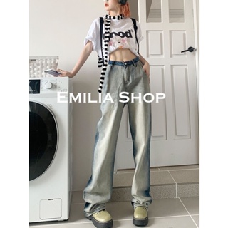 EMILIA SHOP กางเกงขายาว กางเกงเอวสูง กางเกงขายาวผู้หญิงสไตล์เกาหลี  2022 ใหม่ ES220220