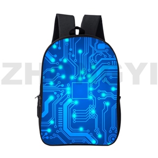 Cool 3D Print Circuit Board Electronic Chip Backpacks for School Teenagers Boys Anime Circuit Chip Bag 16 Inch Back Pack