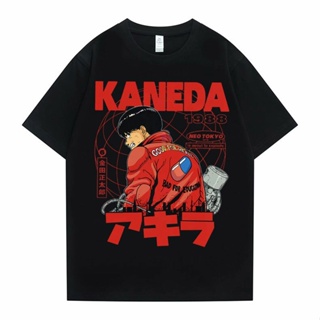 เสื้อยืดสไตล์เกาหลี อะนิเมะญี่ปุ่น Kaneda Akira Tshirt Unisex การ์ตูนการ์ตูนเสื้อยืดฤดูร้อนทีท็อปส์ซูผู้ชายผู้หญิงแฟชั่น