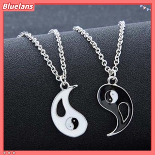 Bluelans เครื่องประดับสร้อยคอโซ่จี้หยิงหยางอัลลอยด์ Unisex สําหรับของขวัญ