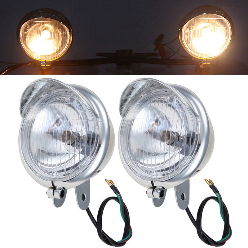 Universal Chrome Motorcycle Fog Lights Headlight For Suzuki Boulevard