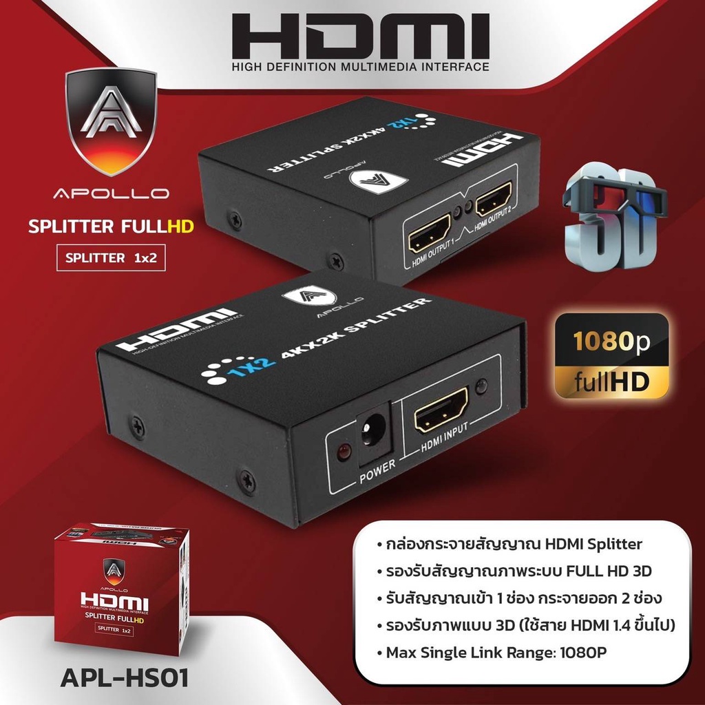 กล่องขยายสัญญาณ-hdmi-splitter-แบบเข้า-1-ออก-4และแบบเข้า-1-ออก-2-รองรับ-full-hd-3d-รับประกัน1ปี