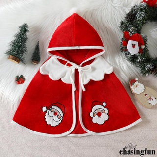 Chf- เสื้อคลุม มีฮู้ด ลายคริสต์มาส กวางเรนเดียร์ สโนว์แมน ซานต้าคลอส น่ารัก สําหรับเด็กผู้หญิง