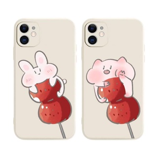 Lovely pig คู่รัก เคสไอโฟน iPhone 11 8 Plus case X Xr Xs Max Se 2020 cover เคส iPhone 13 12 pro max 7 Plus 14 pro max