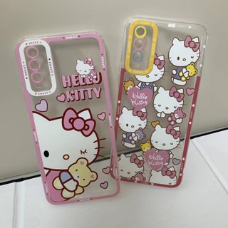 เคสโทรศัพท์มือถือแบบนิ่ม ใส ลายเฮลโล คิตตี้ สําหรับ OPPO A16 A57 2022 A15 A15S A3S A12E A5S A7 A12 F9 F11 A53 A33 A31 A9 A5 2020 A92 A52 A54 A74 A77 5G A1K A94 A95 A93 A16K A76 A96 4G TM015Y