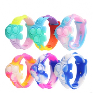 Pop It Wristband Squid Game Fidget Kids Toy Push Bubble Stress Relief Watch 23.5*2cm Christmas Halloween gifts