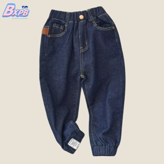 [BXPB] กางเกงยีนขายาว ทรงหลวม สวมใส่สบาย แฟชั่นสําหรับเด็กผู้ชาย อายุ 3-15 ปี