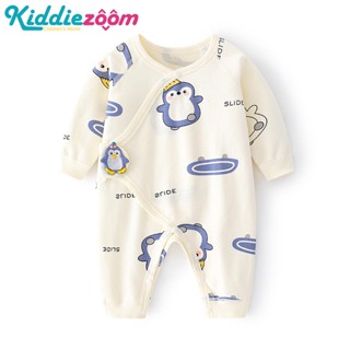 Kiddiezoom ชุดรอมเปอร์ ชุดนอน ลายการ์ตูน ฤดูใบไม้ผลิ ฤดูใบไม้ร่วง สําหรับเด็กทารกแรกเกิดผู้หญิง