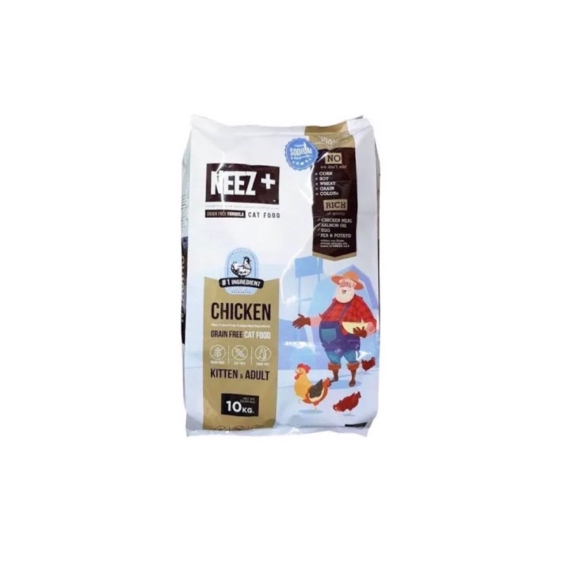 NEEZ+ อาหารแมว นีซพลัส เกรนฟรี [10 กก.] | Shopee Thailand