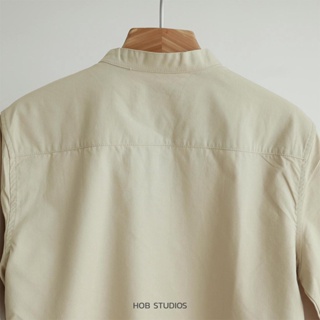 ภาพขนาดย่อของภาพหน้าปกสินค้า️ทักแชทรับโค้ดลดเพิ่ม เชิ้ตคอจีนผู้ชาย Long Sleeve Mandarin Collar Shirt HOB STUDIOS จากร้าน hob.studios บน Shopee ภาพที่ 5