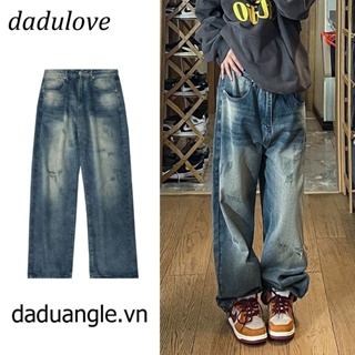 DaDulove💕 New American Ins Ripped Jeans Niche High Waist Loose Wide Leg Pants Fashion Womens Clothing