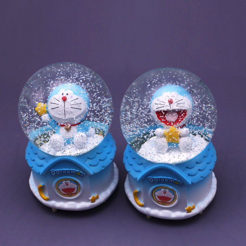 กล่องดนตรี-ของชําร่วยงานแต่ง-ลูกแก้วหิมะ-โดราเอมอนคริสตัลบอลกล่องดนตรีลูกบอลใสหมุนกล่องดนตรีเด็กชายและหญิงของขวัญวันเกิดโดราเอมอน