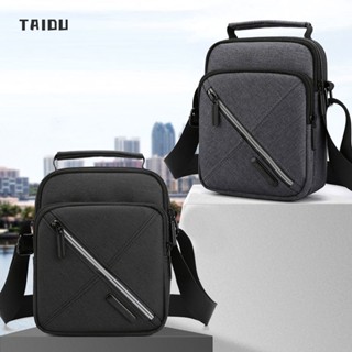 TAIDU กระเป๋าสะพายไหล่ แฟชั่นใหม่ของผู้ชาย เรียบง่ายและอเนกประสงค์ กระเป๋าสะพายไหล่ กระเป๋าเดินทางสำหรับนักธุรกิจ