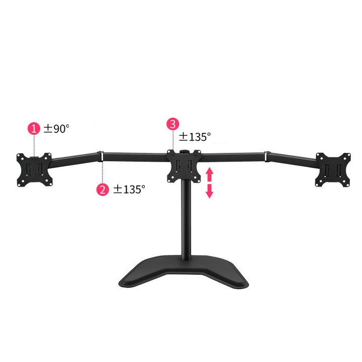 ขาตั้งจอมอนิเตอร์-3-จอ-แบบวางบนโต๊ะ13-24นิ้ว-ขาตั้งจอคอมพิวเตอร์-ขายึดจอคอมพิวเตอร์-ขายึดจอคอม