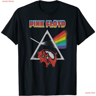 Pink Floyd Retro Dark Side Of The Moon Pig T-Shirt เสื้อยืด ดพิมพ์ลาย ดผ้าเด้ง คอกลม cotton ความนิยม discount Unisex