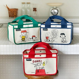 กระเป๋า Snoopy Peanuts Vintage  มาใหม่ กระเป๋าสำหรับผู้หญิง กระเป๋าถือ  พร้อมส่งครบ 3 สี ขนาด 28×18×18.5 cm