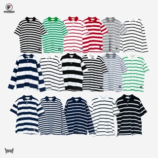 9FEB เสื้อคอปก ลายทาง STRIPED POLO SHIRT